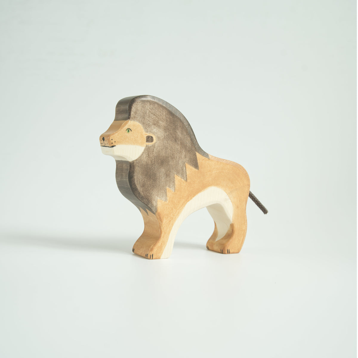 Holztiger Lion Wooden Figurine Big Head
