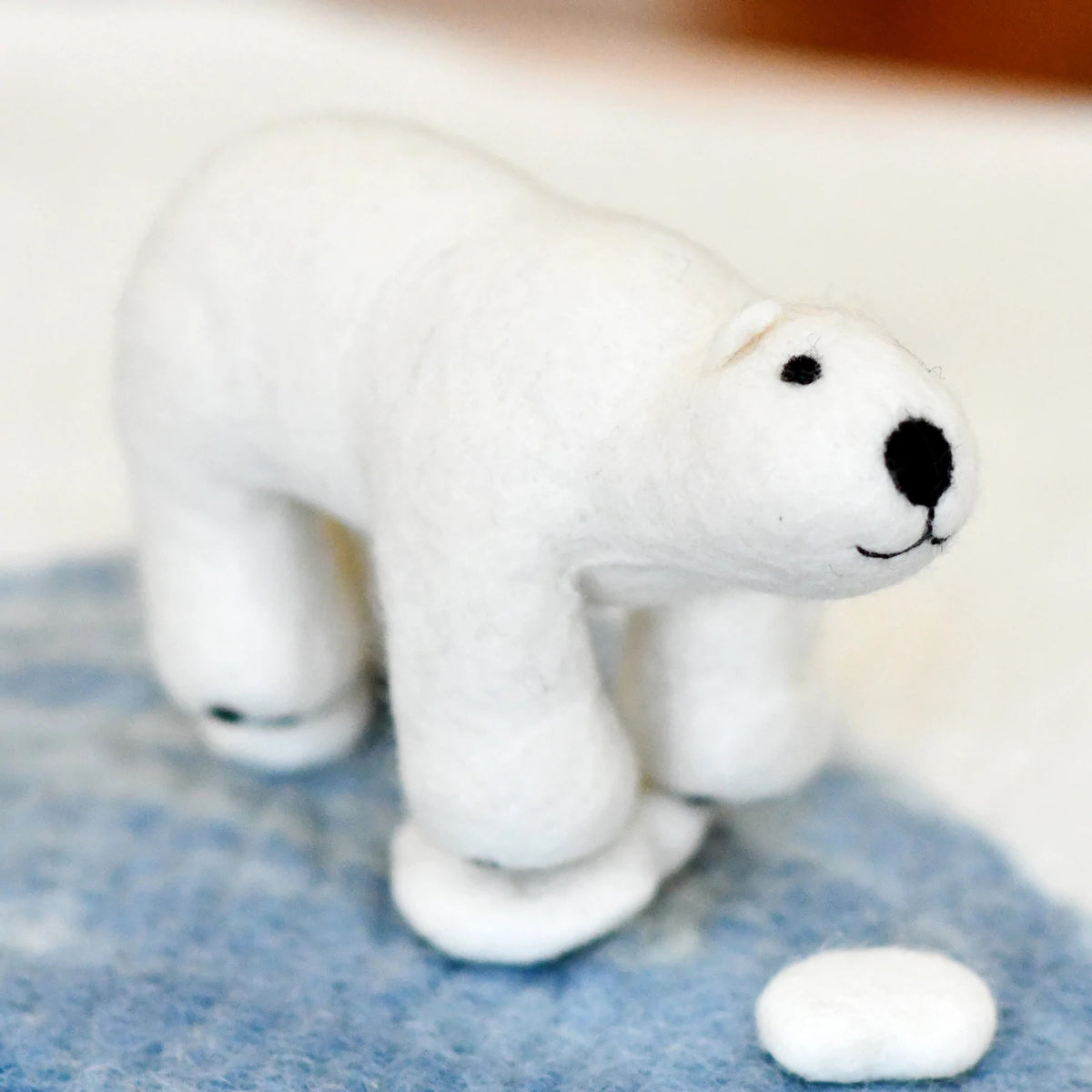 Felt Polar Bear Toy Tara Treasures
