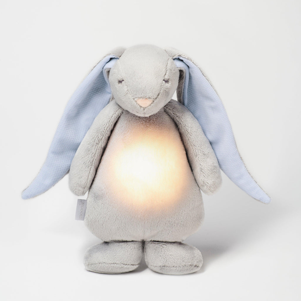MOONIE Organic Humming Bunny with Lamp - SKY - Big Head