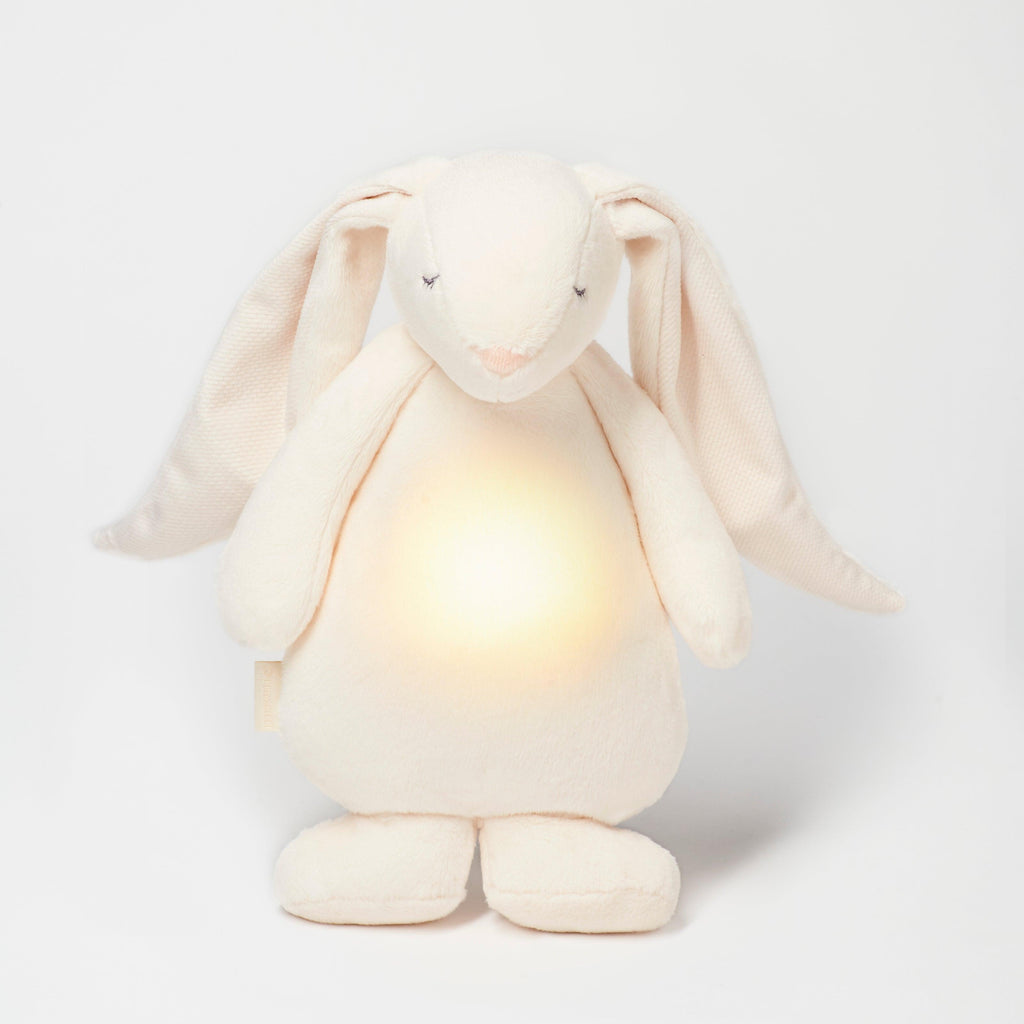 MOONIE Organic Humming Bunny with Lamp - CREAM - Big Head