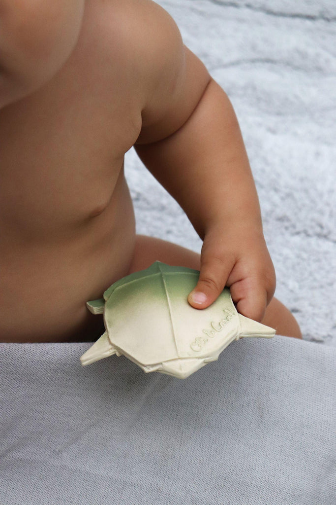 Oli & Carol H2Origami Turtle Bath Toy & Teether - Big Head