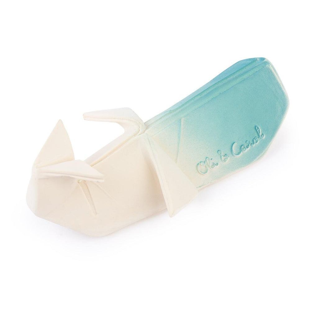 Oli & Carol H2Origami Whale Bath Toy & Teether - Big Head