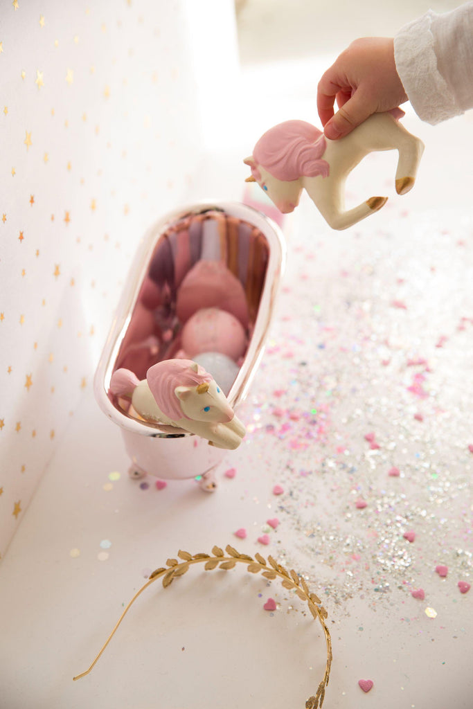 Chewable Bracelet - Stacy The Unicorn  | Oli & Carol Natural Teether - Big Head