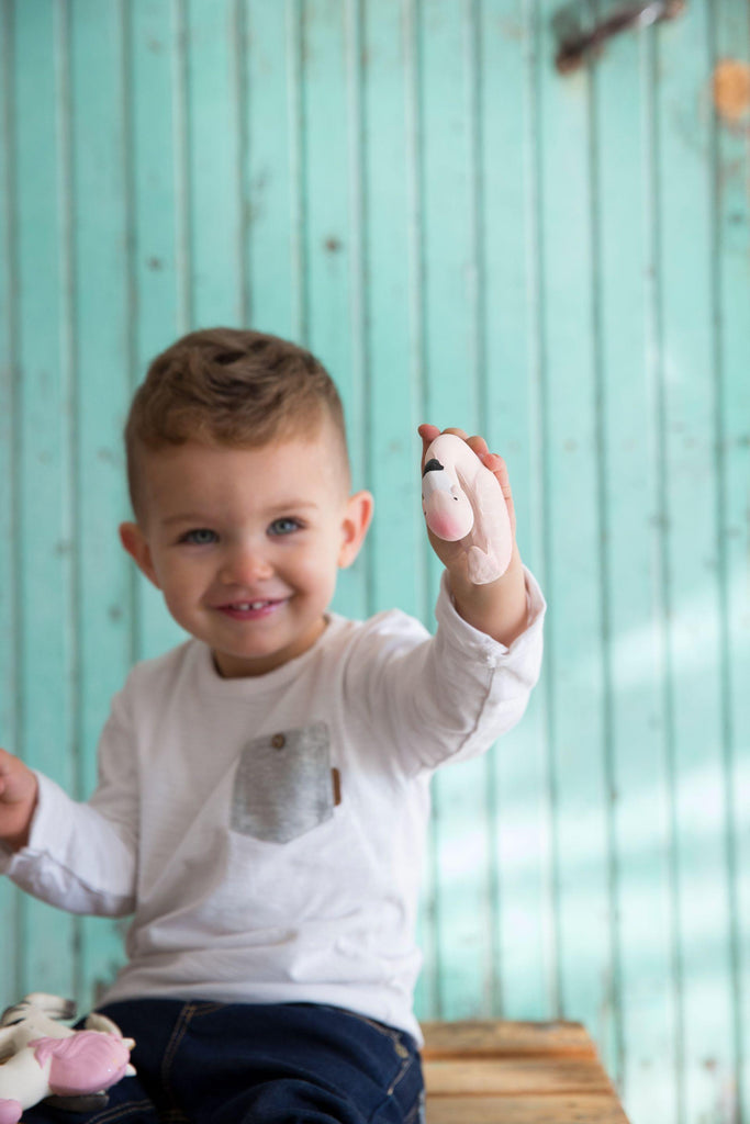 Chewable Bracelet - Stacy The Unicorn  | Oli & Carol Natural Teether - Big Head