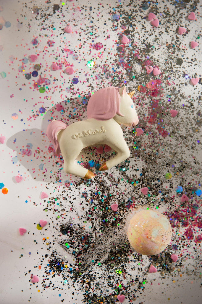 Chewable Bracelet - Stacy The Unicorn  | Oli & Carol Natural Teether - Big Head