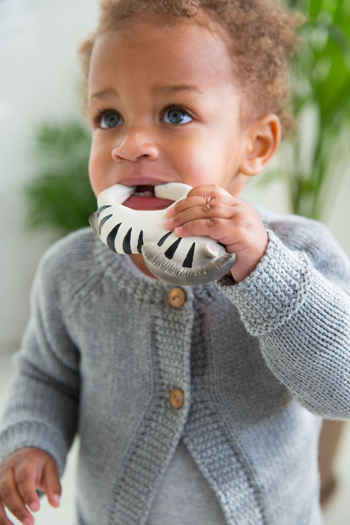 Chewable Bracelet - Zoe The Zebra  | Oli & Carol Natural Teether - Big Head