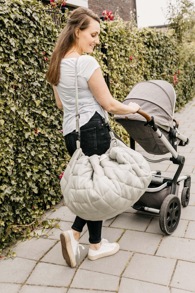 Play&Go Meadow Green Organic Babymat - Bag - Big Head