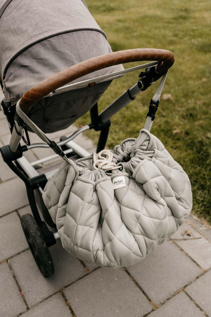 Play&Go Meadow Green Organic Babymat - Bag - Big Head