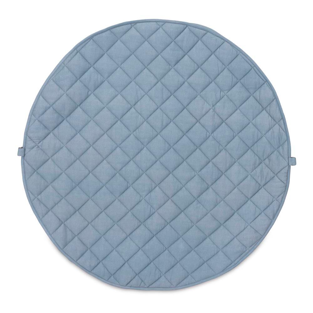 Play&Go Dusty Blue Organic Babymat - Bag - Big Head