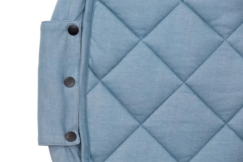 Play&Go Dusty Blue Organic Babymat - Bag - Big Head