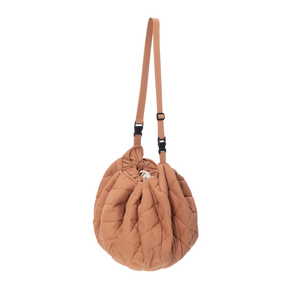 Play&Go Tawny Brown Organic Babymat - Bag - Big Head
