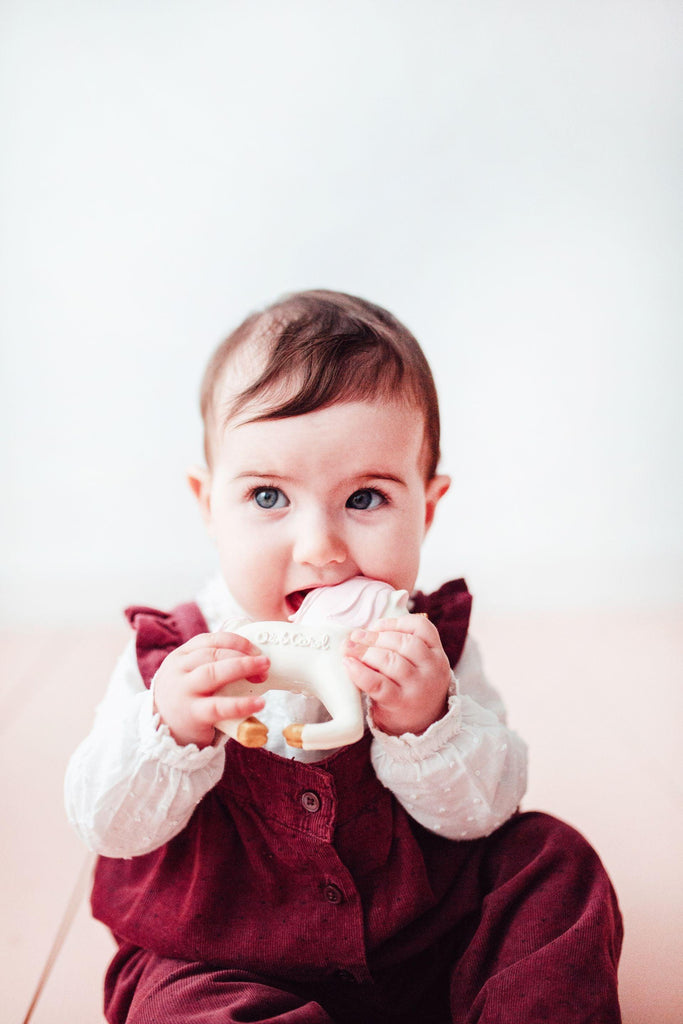 Chewable Bracelet - Stacy The Unicorn  | Oli & Carol Natural Teether - Big Head