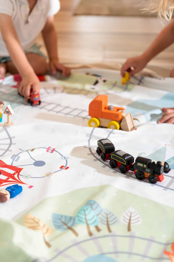 Trainmap/Bears Toy Storage Bag - Big Head