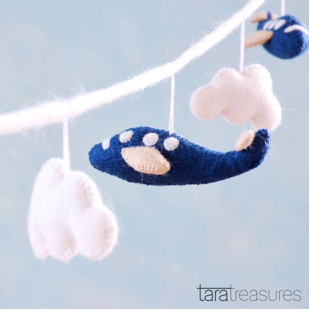 Airplane Garland - Navy Blue - Big Head