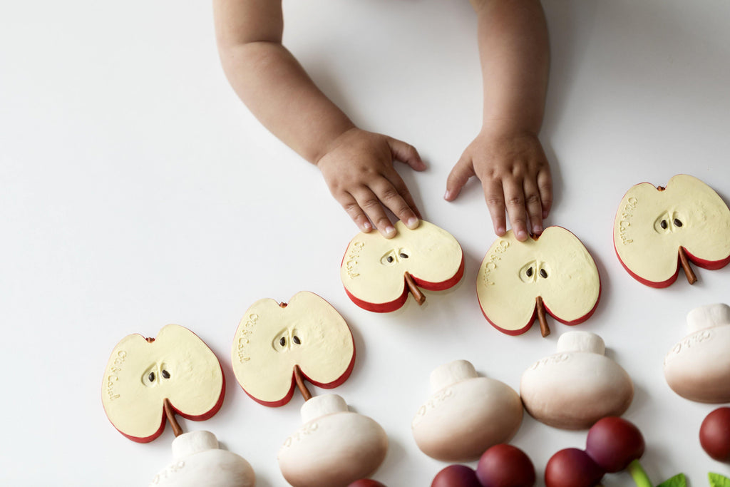 Apple Natural Rubber Teether - Big Head