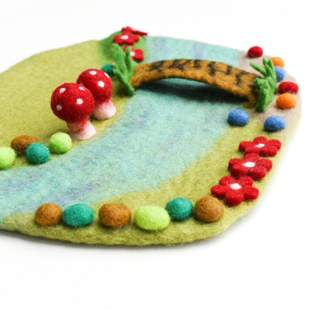 Fairy River and Bridge Play Mat Playscape - Big Head