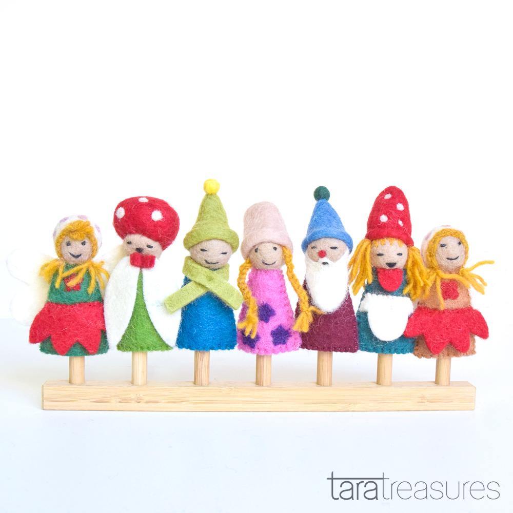 Fairies & Gnomes Finger Puppet Set - Big Head