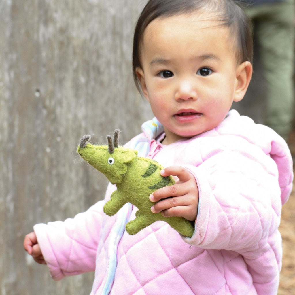 Felt Triceratops Dinosaur Toy - Big Head