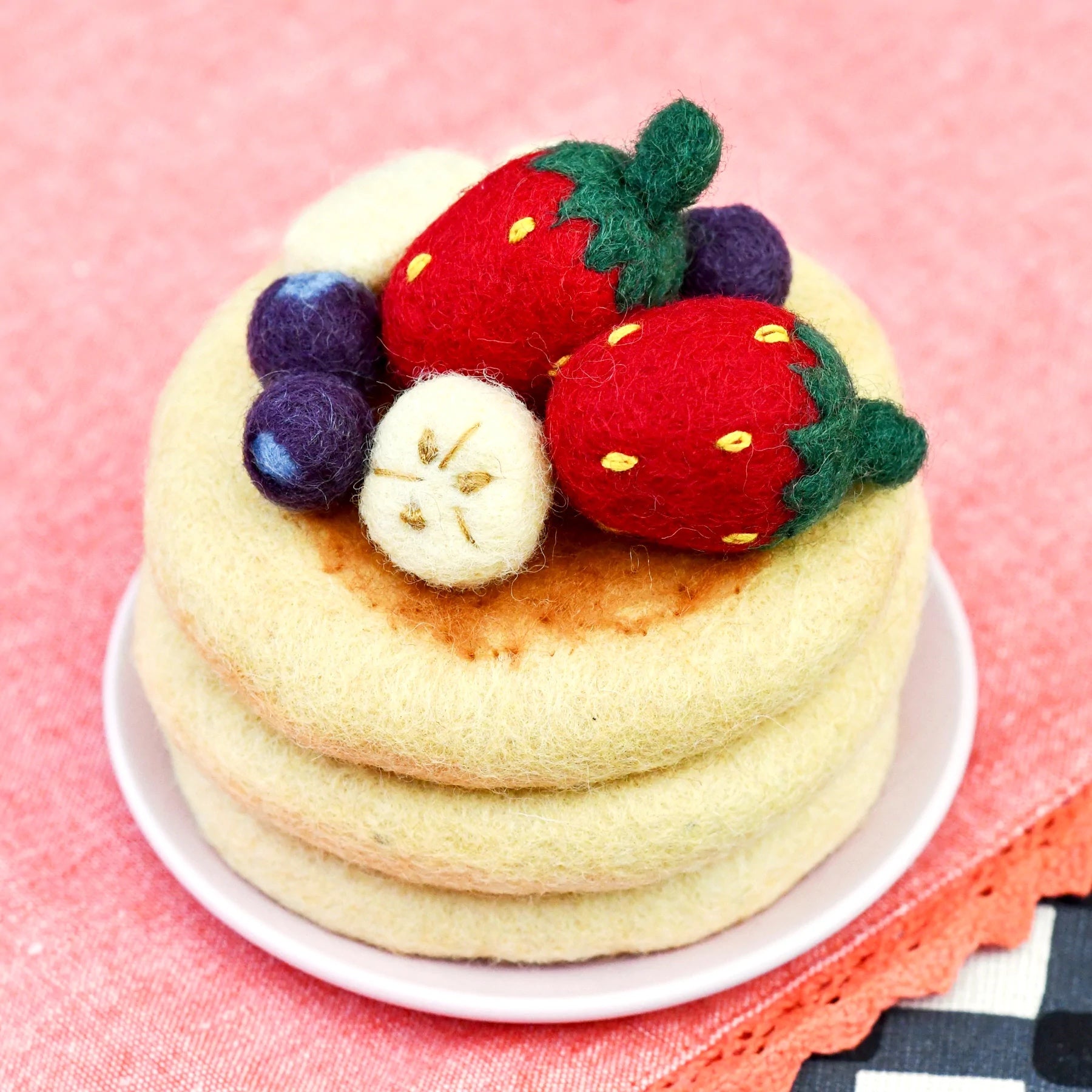 Felt Pancake Stack Play Food Set | Tara Treasures – Big Head