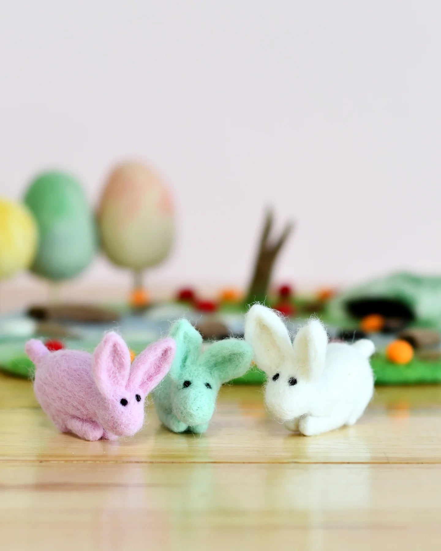 Felt Mint Green Rabbit Toy | Tara Treasures – Big Head