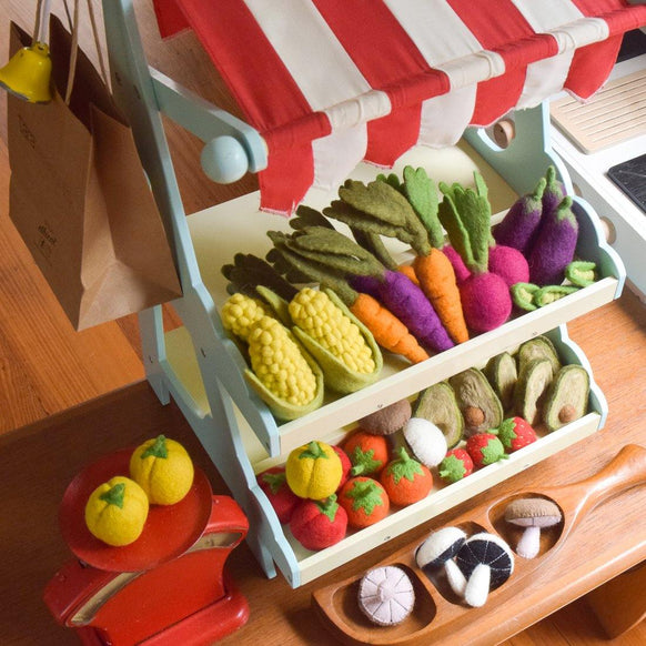 Felt Vegetables and Fruit Set - 14 pieces - Big Head