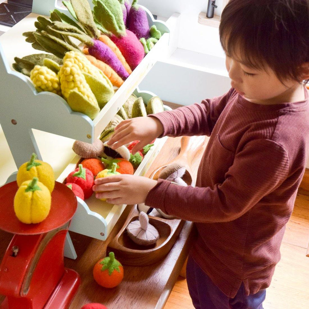 Felt Vegetables and Fruit Set - 14 pieces - Big Head