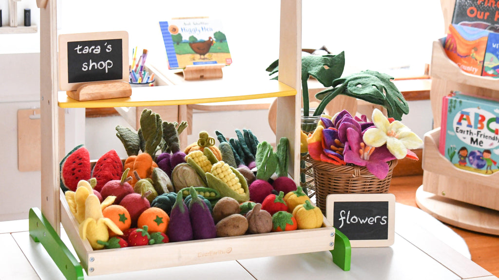 Felt Vegetables and Fruit - 11 pieces - Big Head