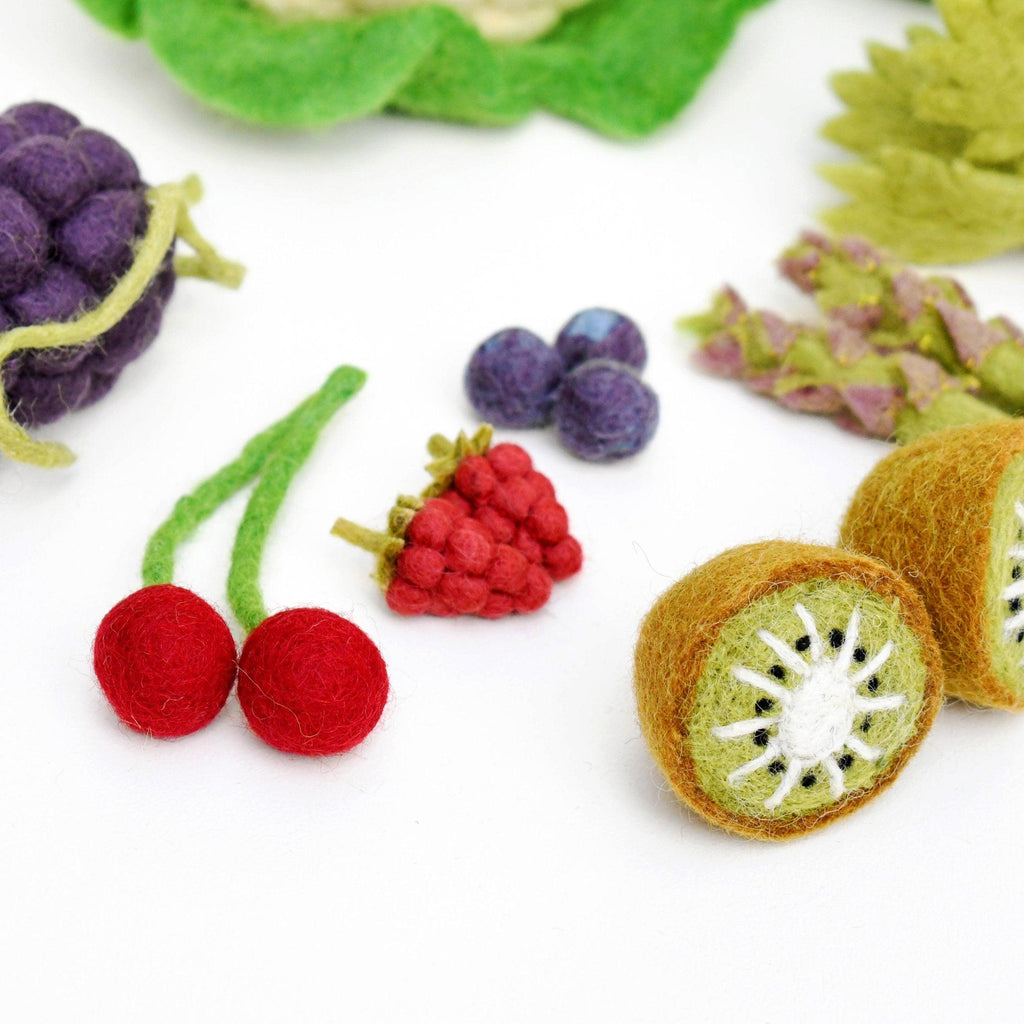 Felt Vegetables and Fruits - 15 pieces - Big Head