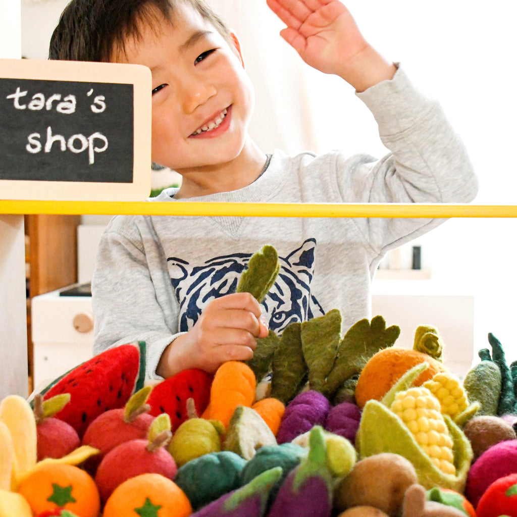 Felt Vegetables and Fruit - 11 pieces - Big Head
