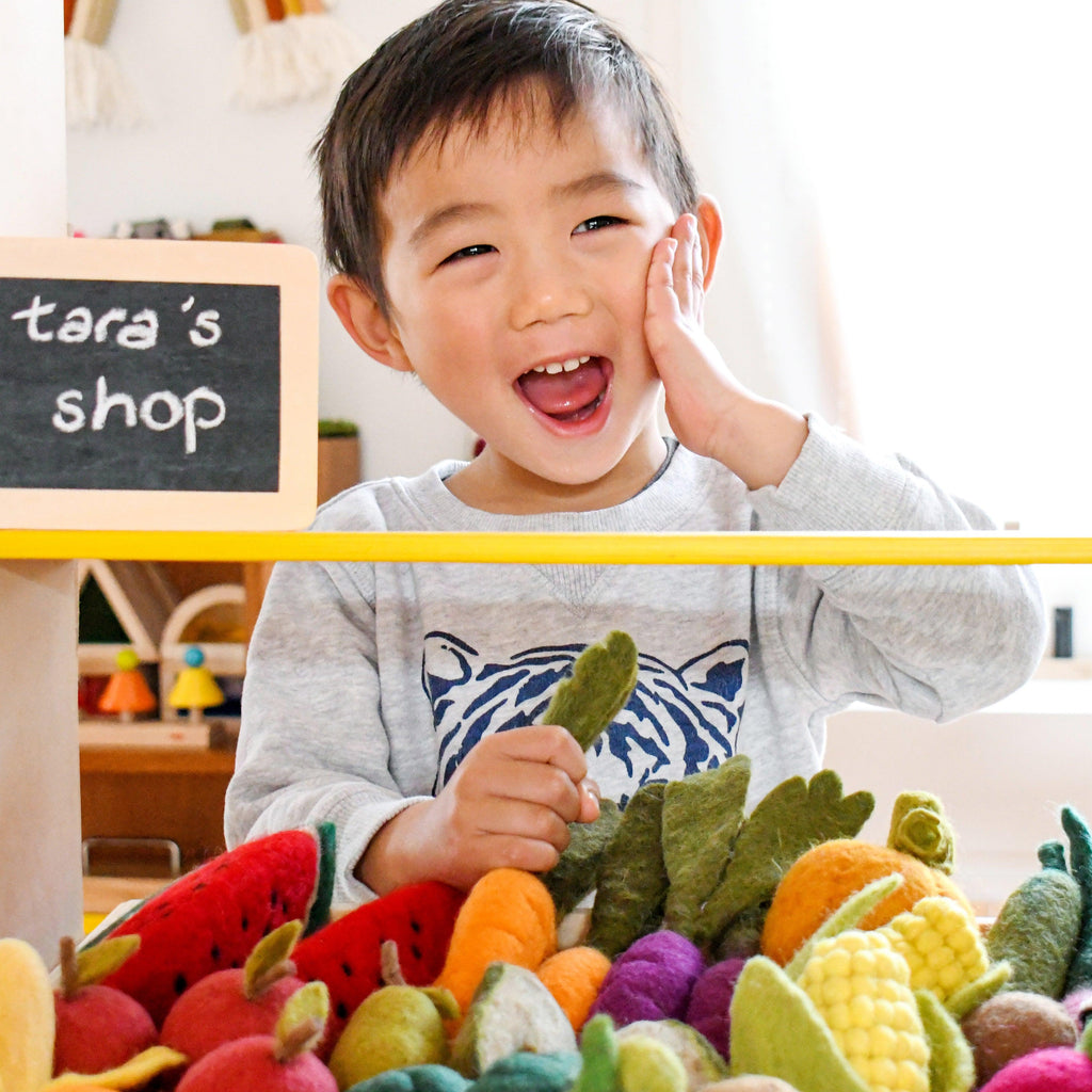 Felt Vegetables and Fruit - 11 pieces - Big Head