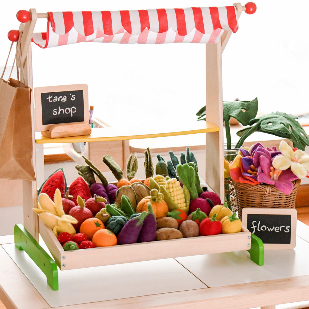 Felt Vegetables and Fruit - 11 pieces - Big Head