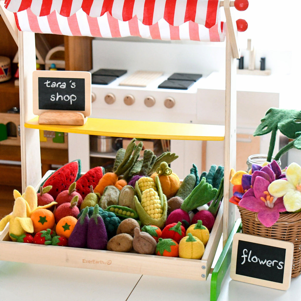 Felt Vegetables and Fruit - 11 pieces - Big Head