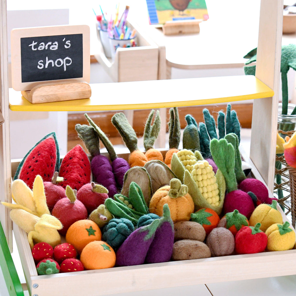 Felt Vegetables and Fruit - 11 pieces - Big Head