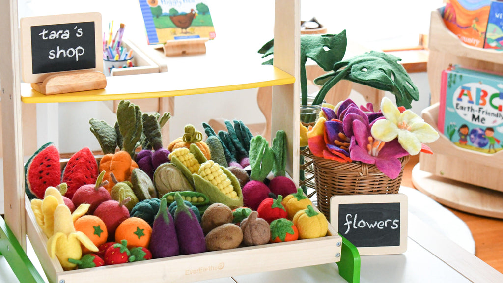 Felt Vegetables and Fruit - 11 pieces - Big Head