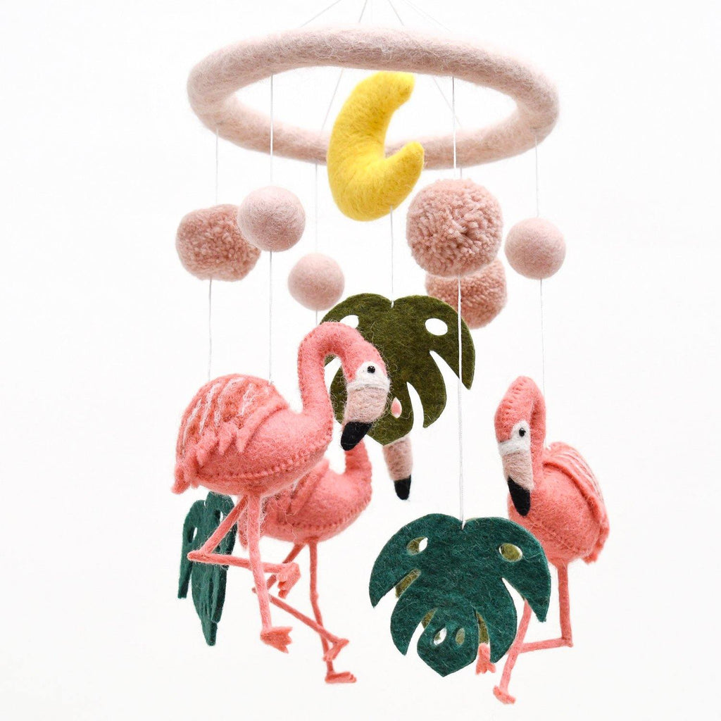 Felt Cot Mobile - Flamingo