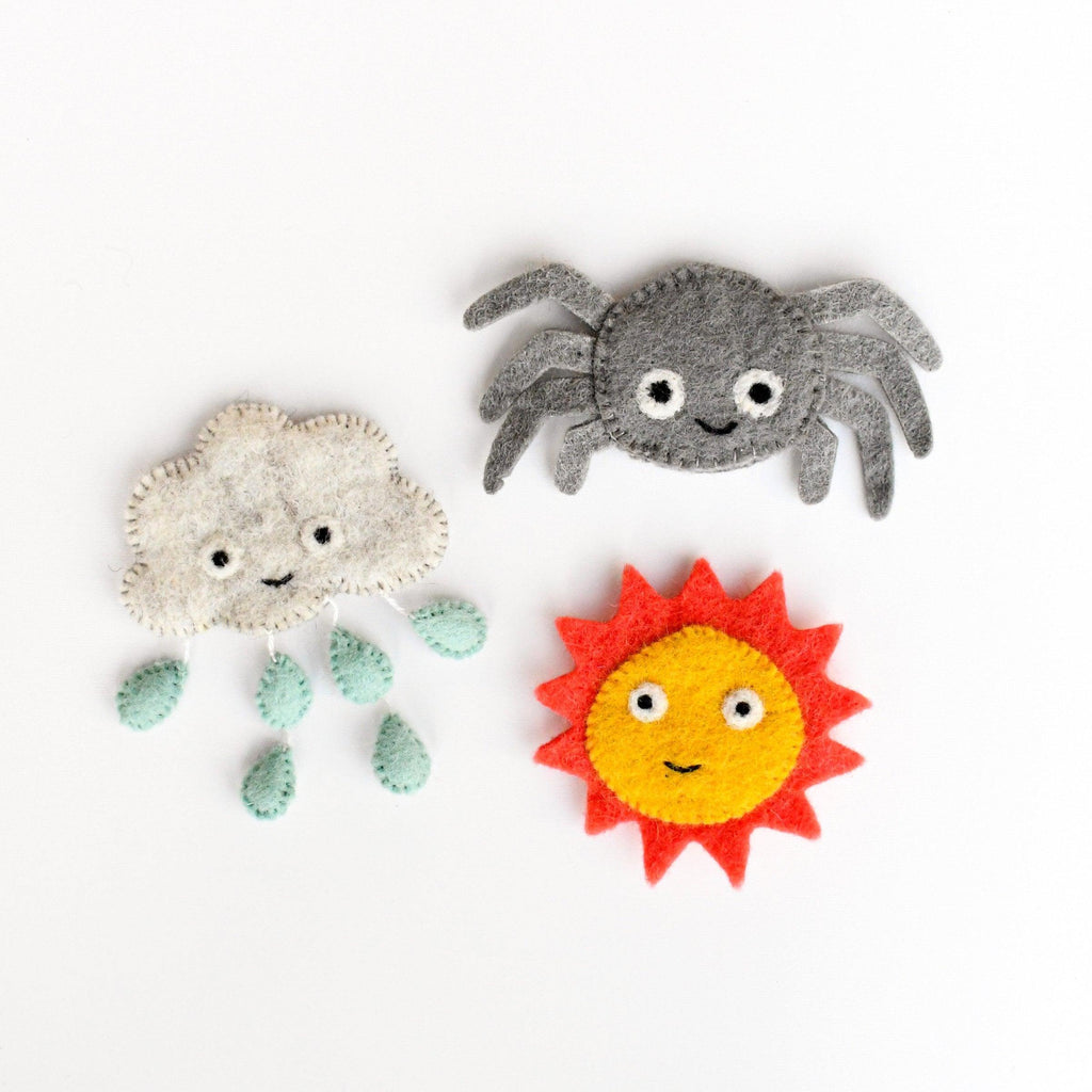 Itsy Bitsy Spider (Incy Wincy Spider), Finger Puppet Set - Big Head