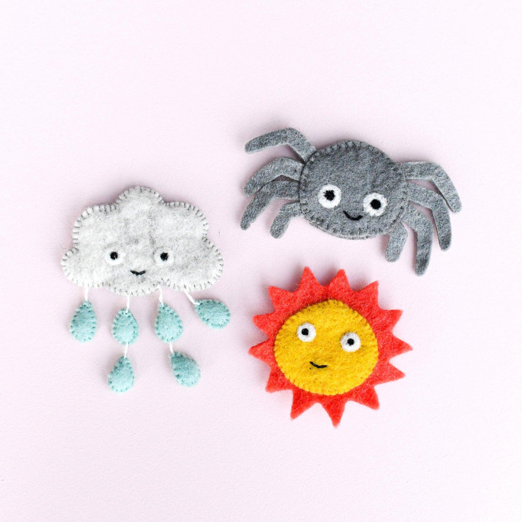 Itsy Bitsy Spider (Incy Wincy Spider), Finger Puppet Set - Big Head