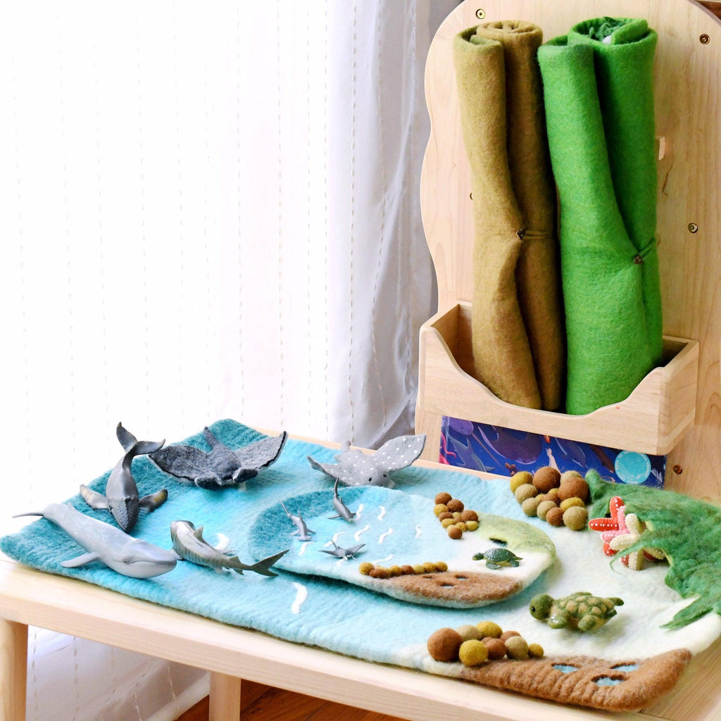 Large Sea and Rockpool Play Mat Playscape - Big Head