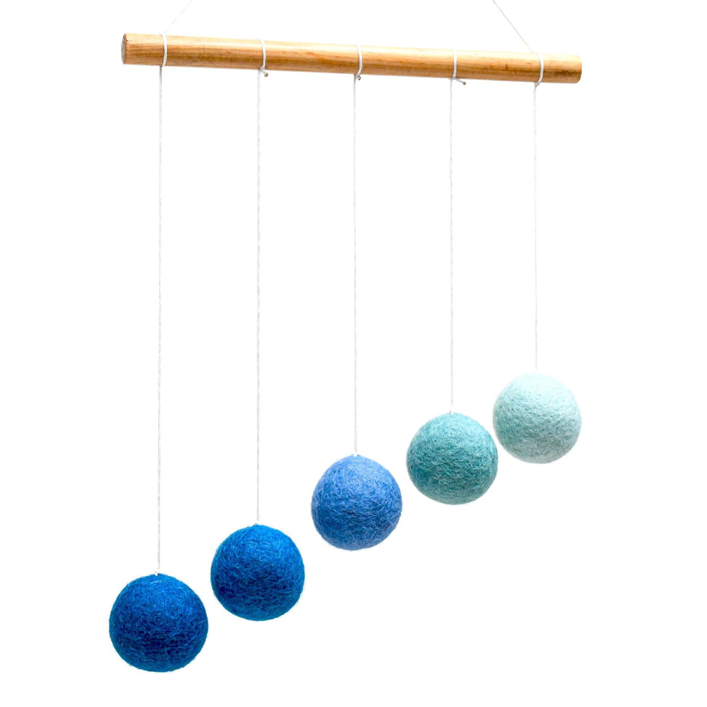 Montessori Gobbi Baby Mobile - Blue - Big Head