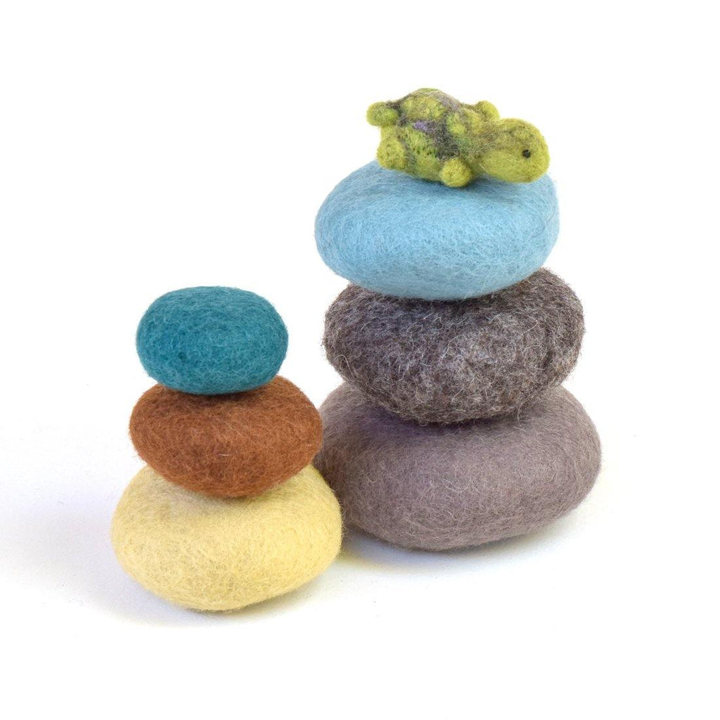 Felt Sensory Stacking Stones - Beach - Big Head
