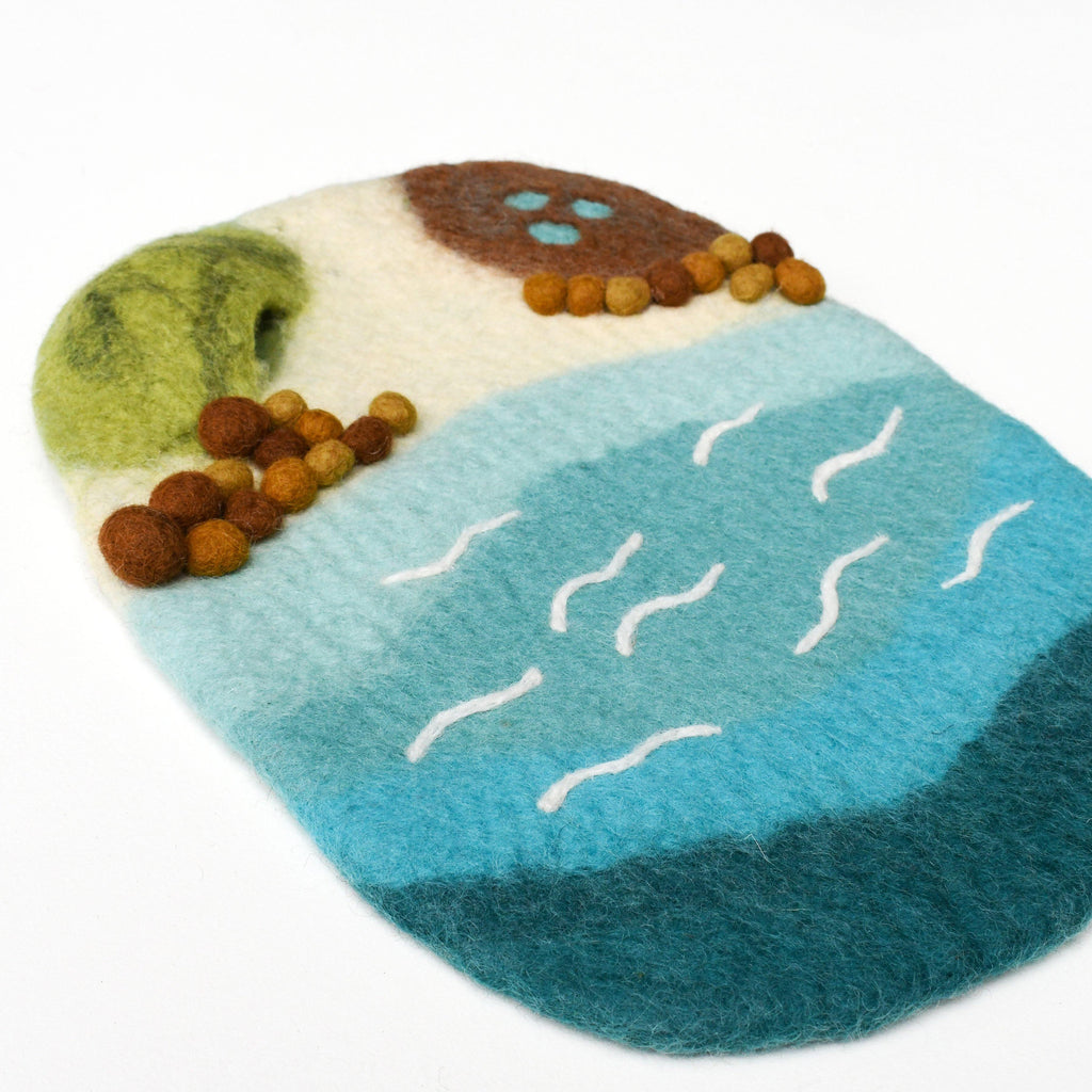 Sea, Beach and Rockpool Play Mat Playscape - Big Head