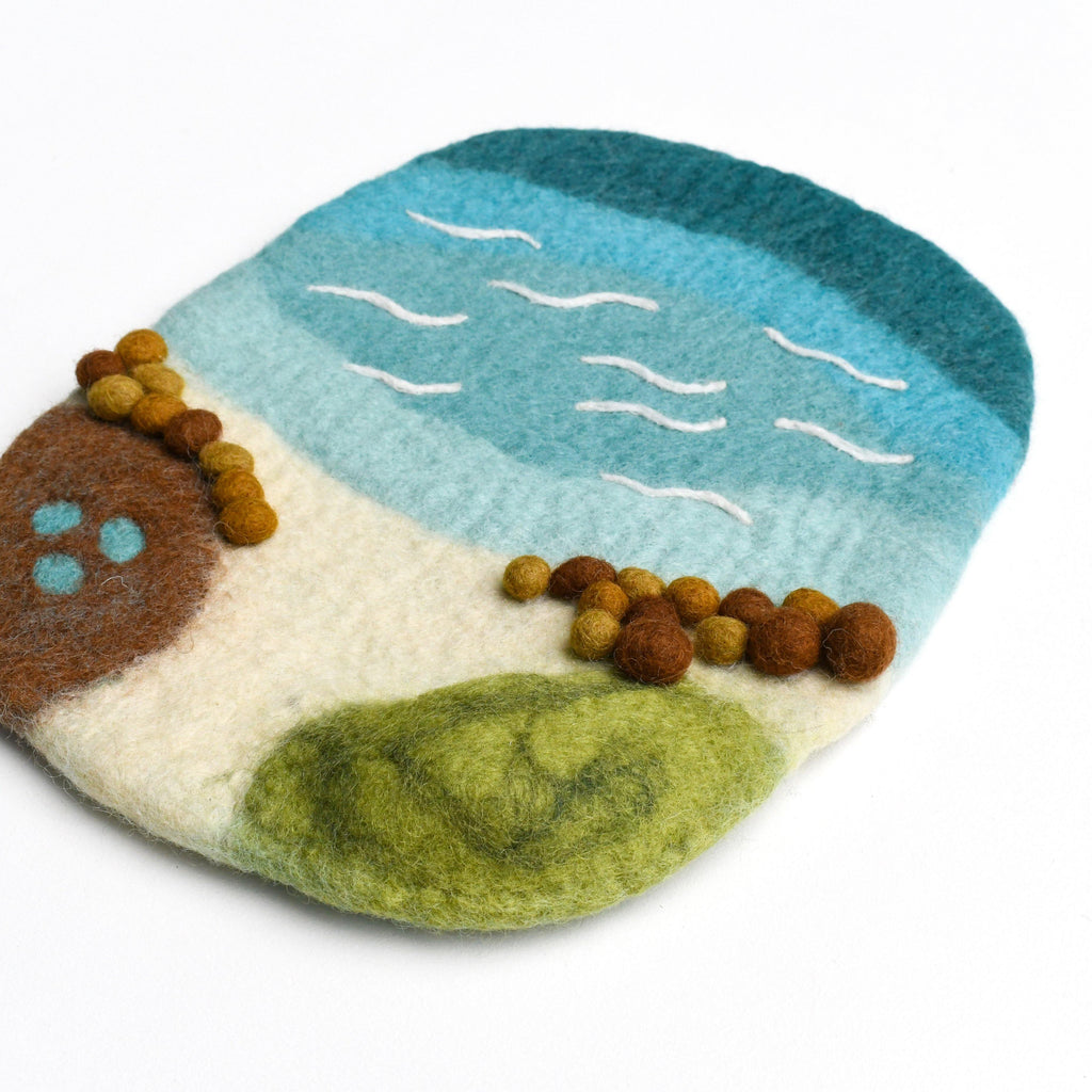 Sea, Beach and Rockpool Play Mat Playscape - Big Head