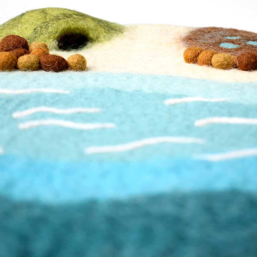 Sea, Beach and Rockpool Play Mat Playscape - Big Head