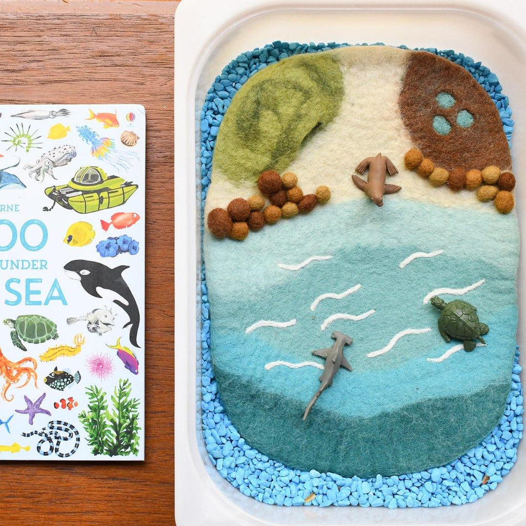 Sea, Beach and Rockpool Play Mat Playscape - Big Head