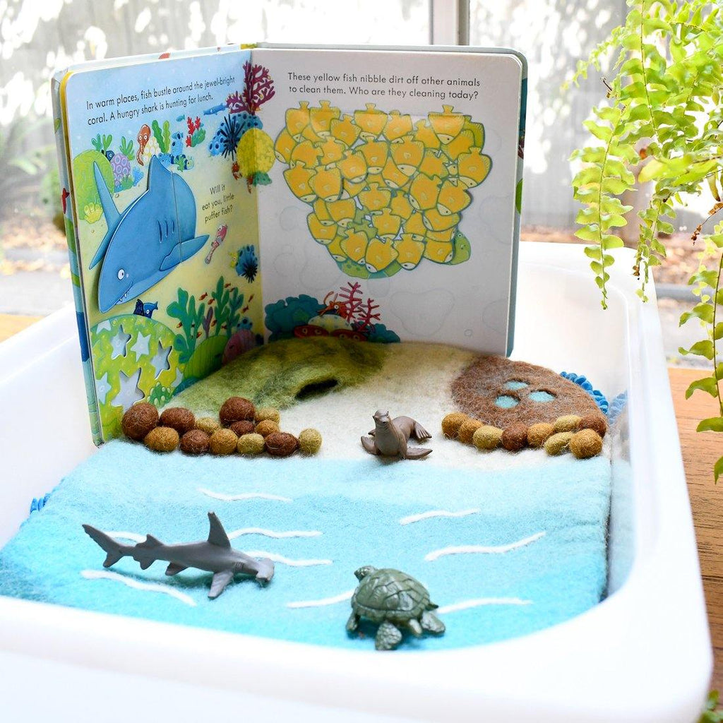 Sea, Beach and Rockpool Play Mat Playscape - Big Head