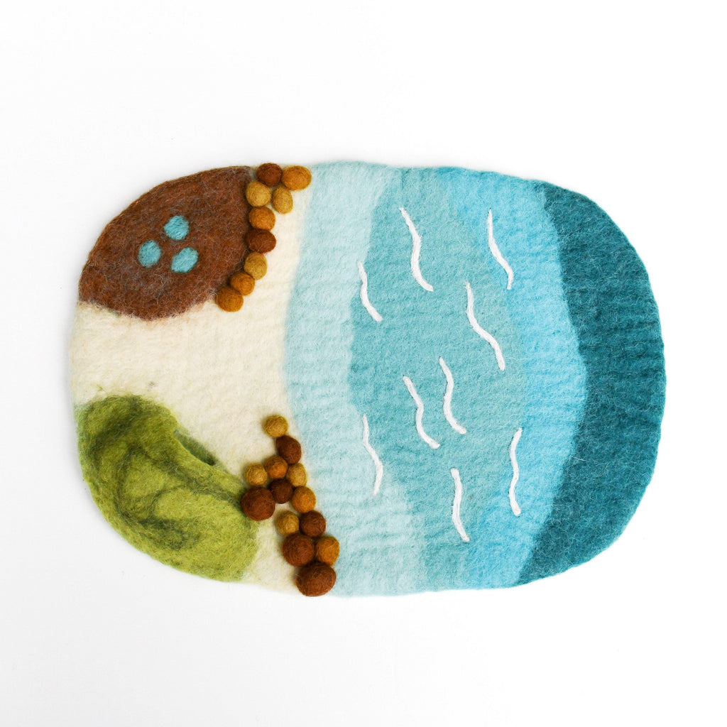 Sea, Beach and Rockpool Play Mat Playscape - Big Head