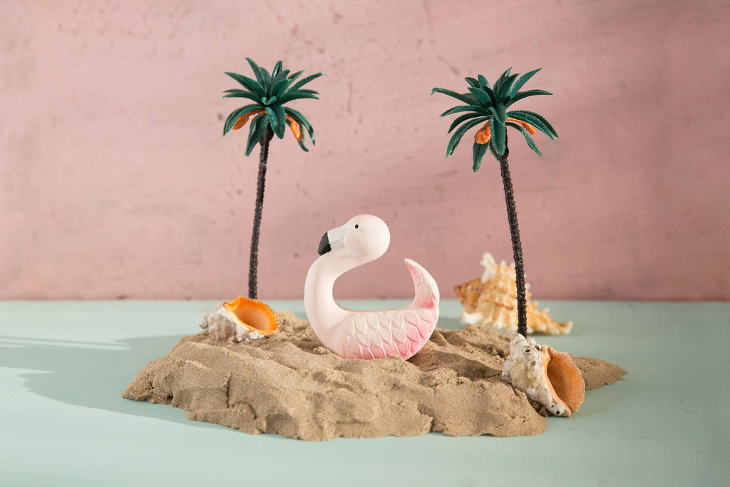 Chewable Bracelet - Sky The Flamingo  | Oli & Carol Natural Teether - Big Head