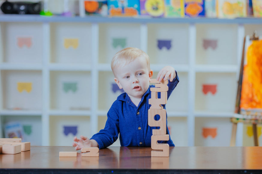 SumBlox Solid Wood Educational Number Blocks - Basic Set of 47
