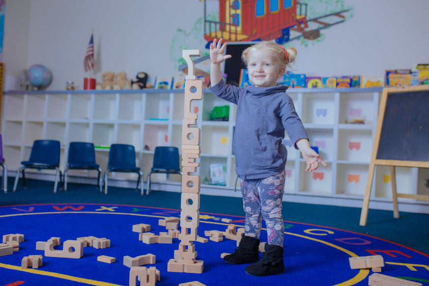 SumBlox Solid Wood Educational Number Blocks - Basic Set of 47