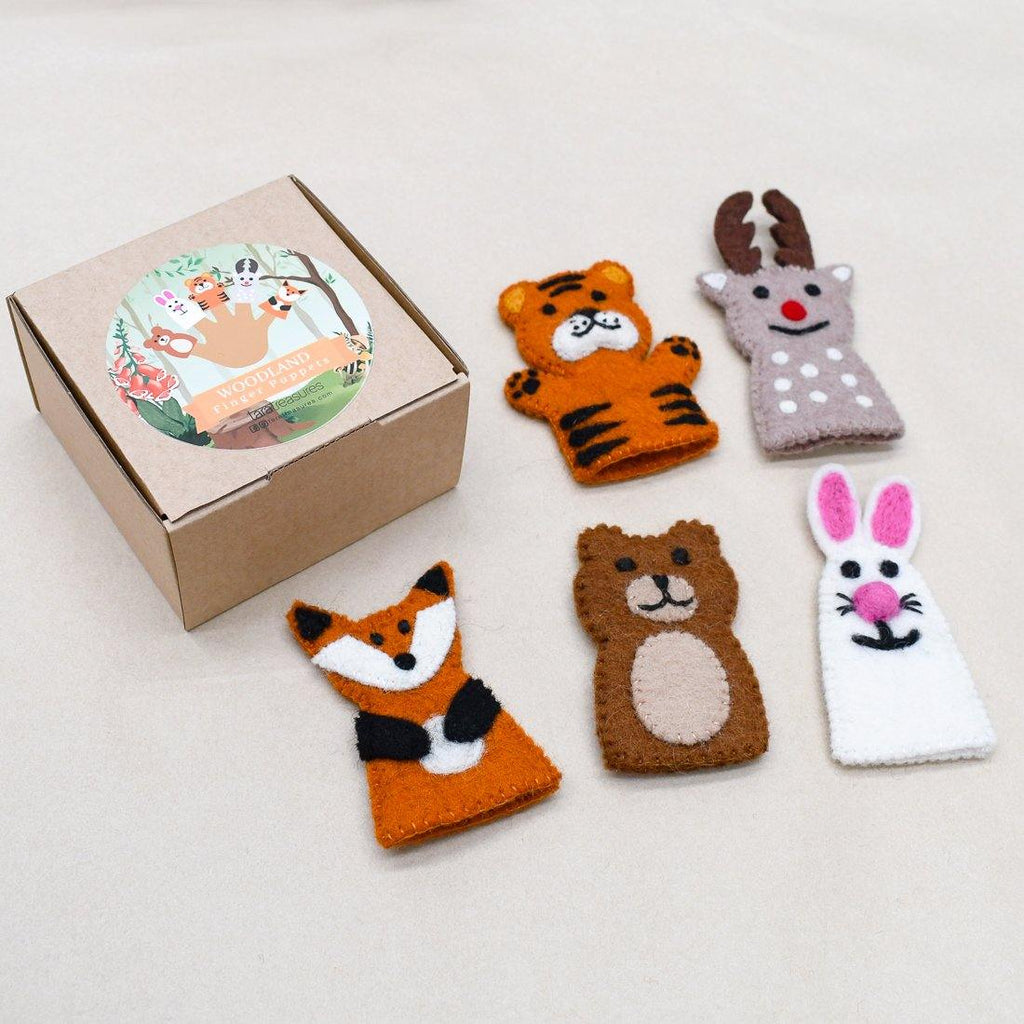 Woodland Animals, Finger Puppet Set - Big Head